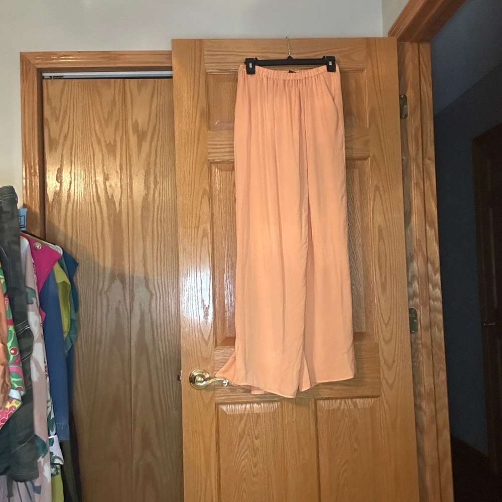 Zara Orange Wide Leg Pants